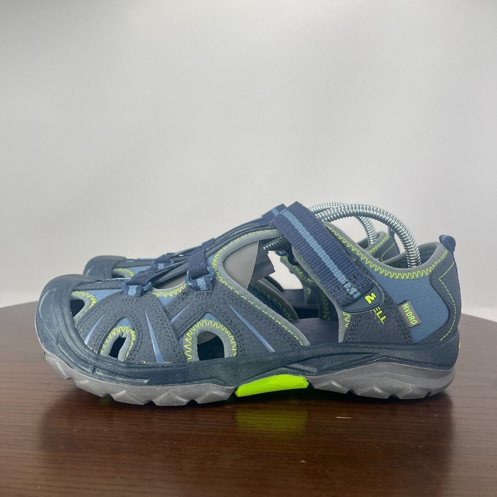 Merrell Hydro Sandal Youth 6M Blue Leather Strappy Hiking Outdoor Shoes MY53375